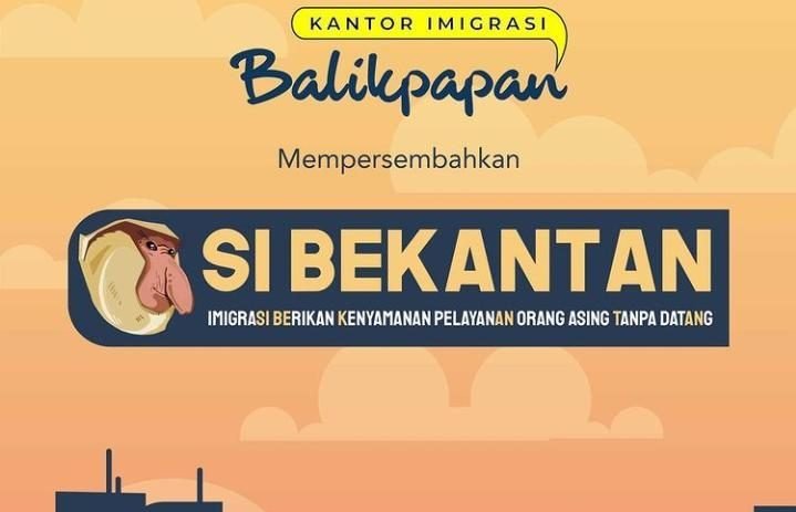 Kantor Imigrasi Kelas I TPI  Balikpapan melauncing program Imigrasi Memberikan Kenyamanan Pelayanan Orang Asing Tanpa Datang (Si Bekantan) Senin (19/7/2021). Foto : HO.