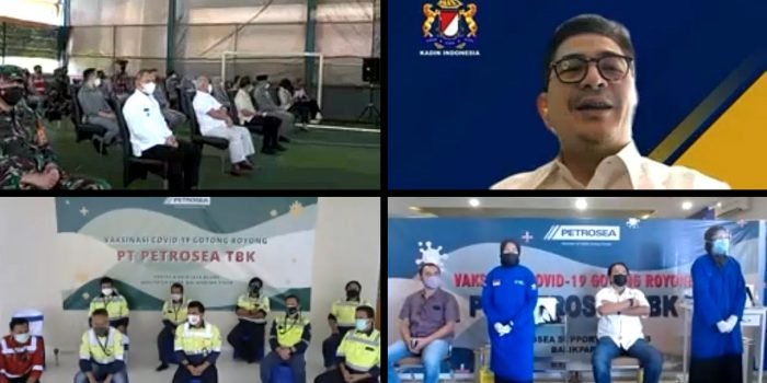 Zoom Meeting Bersama Ketua Kadin Indonesia M. Arsjad Rasjid P.M. beserta para mitra kerja lainnya. Foto : HO.