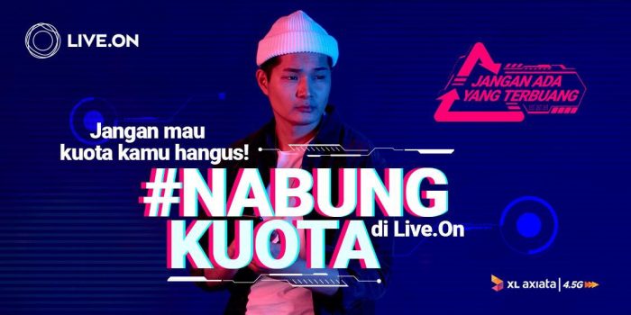Live.On, brand telekomunikasi digital dari XL Axiata, menyediakan kenyamanan untuk pelanggan fitur "#NabungKuota". Foto : HO.