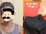 Pemuda berinisial AP (23) beserta barang buktinya narkotika jenis shabu-shabu saat diamankan di Mapolsek Jempang, Kabupaten Kutai Barat. Foto : BorneoFlash.com/Lilis Suryani.