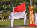 Pasukan Pengibar Bendera Pusaka (Paskibraka) di Kutai Barat telah menunaikan tugas mulia mereka saat peringatan Hari Ulang Tahun (HUT) Kemerdekaan Republik Indonesia (RI) ke-76 pada Selasa (17/8/2021) Kemarin. Foto : BorneoFlash.com/Lilis Suryani.