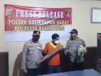 Polsek Balikpapan Barat Menggelar konferensi pers atas kasus tindak pidana penganiayaan, Selasa (14/9/2021). Foto : BorneoFlash.com/Muhammad Eko.