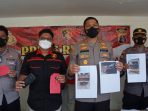 Polres Berau melakukan konfrensi pers tindak pidana Illegal Logging, bertempat di halaman Mapolres Berau, Kalimantan Timur, Selasa (14/0/21). Foto : HO/Humas Polres Berau.