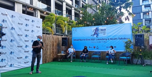 Virtual Run to Give 2021 resmi dibuka di The Eatery Terrace, 2nd Floor Four Points by Sheraton Balikpapan. Foto : HO.