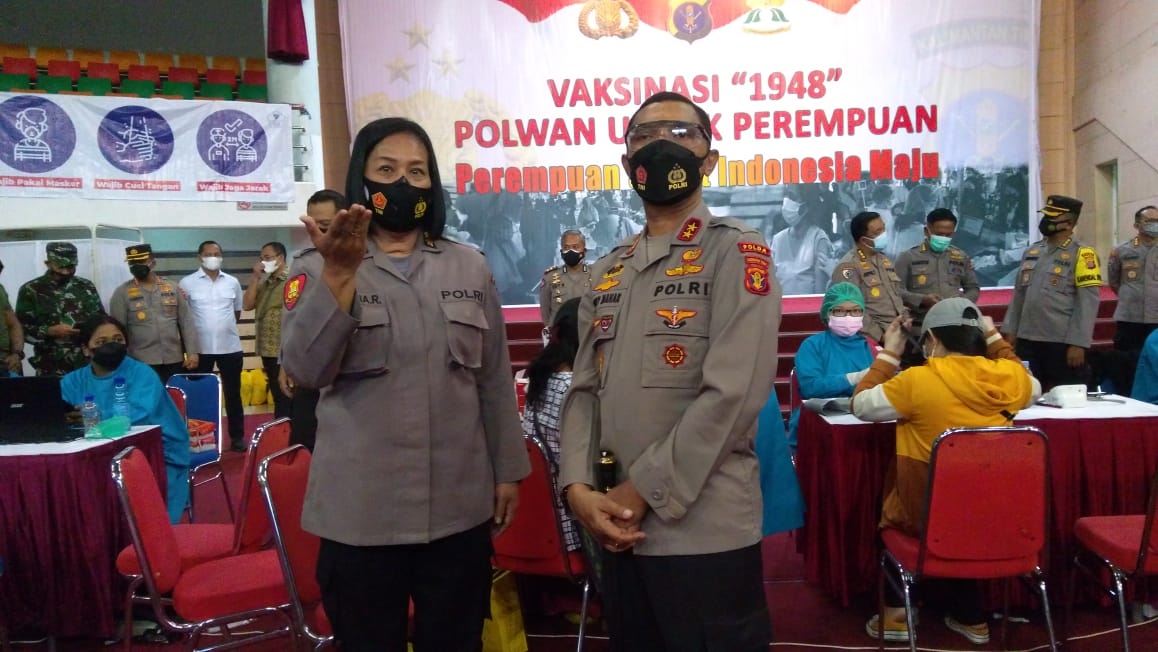 Peringati HUT ke-73 Polwan, Polda Kaltim Buka Gerai Vaksinasi Bagi Masyarakat 