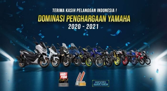 Yamaha Dominasi Ajang penghargaan prestisius untuk kendaraan roda dua bertajuk Motor Plus Award 2021. Foto : HO.