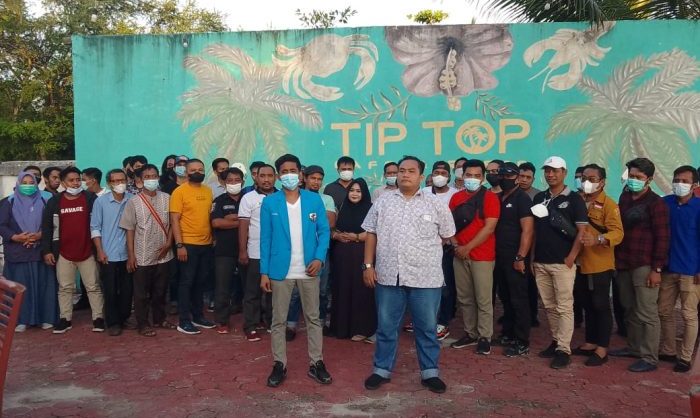 Salah satu kandidat Ketua DPD KNPI Kota Balikpapan Andrie Afrizal menggelar deklarasi menjelang Musyawarah Daerah (Musda) Komite Nasional Pemuda Indonesia (KNPI) Kota Balikpapan, Kamis (4/11/2021). Foto : BorneoFlash.com/Eko.