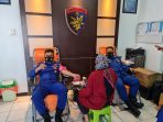 Sat Polairud Polresta Samarinda turut berpartisipasi dalam kegiatan donor darah yang dilaksanakan di Mako Sat Polairud Polresta Samarinda Jl. Untung Suropati Kec.Sungai Kunjang Samarinda. Jumat (19/11/2021). Foto : HO/Humas Polda Kaltim.