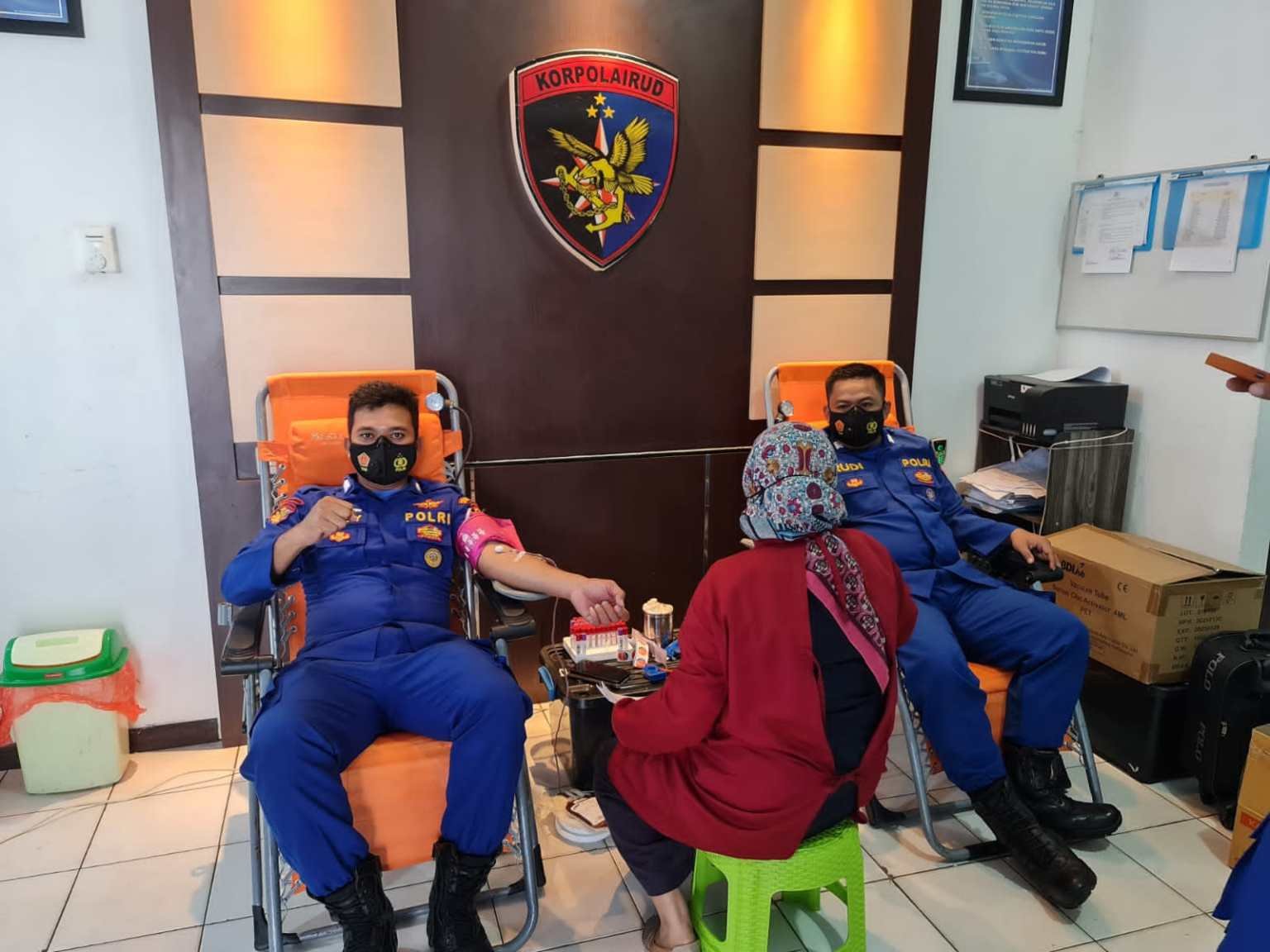 Jelang HUT Ke-71, Sat Polairud Polresta Samarinda Gelar Bakti Sosial Donor Darah 