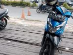 Foto sepeda motor milik korban gendam. Foto : HO.