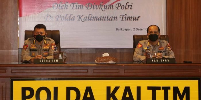 Tim Divisi Hukum Polri Gelar Bimbingan Verifikasi Peraturan Kapolda di Polda Kaltim
