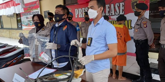 Curi Kabel Telkom di Balikpapan, Dua Pria Asal Kukar Diamankan Polisi