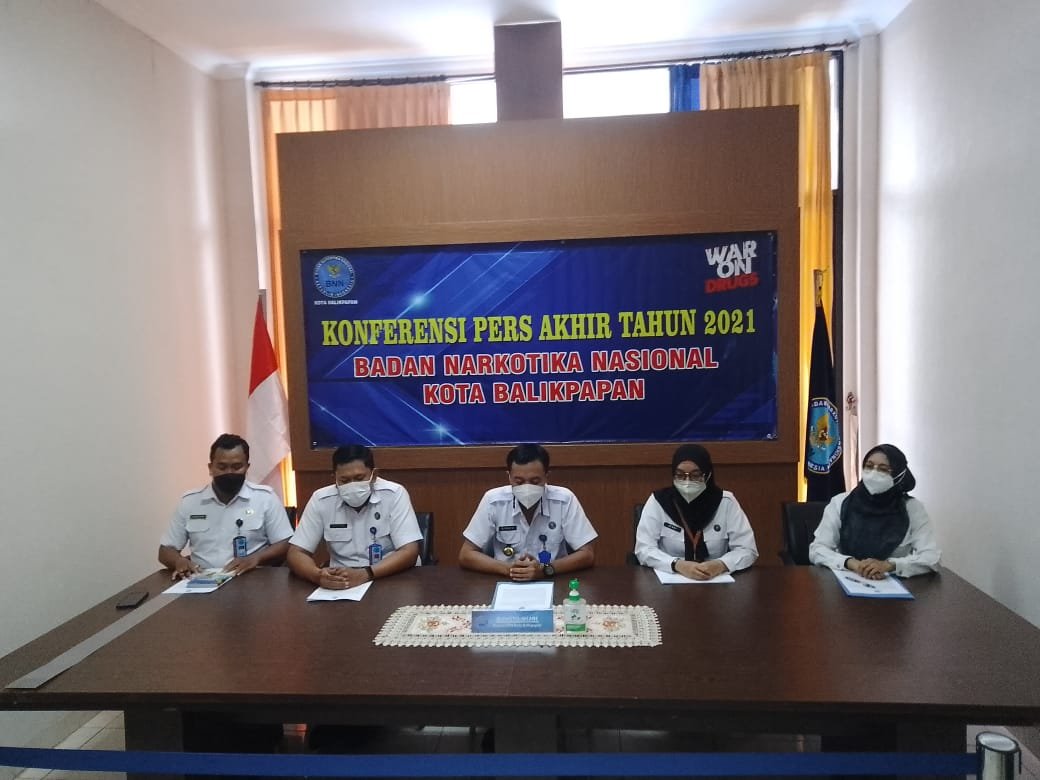 BNN Kota Balikpapan Ungkap 5 Kasus Narkotika dengan 6 Tersangka Penyalahgunaan di Tahun 2021