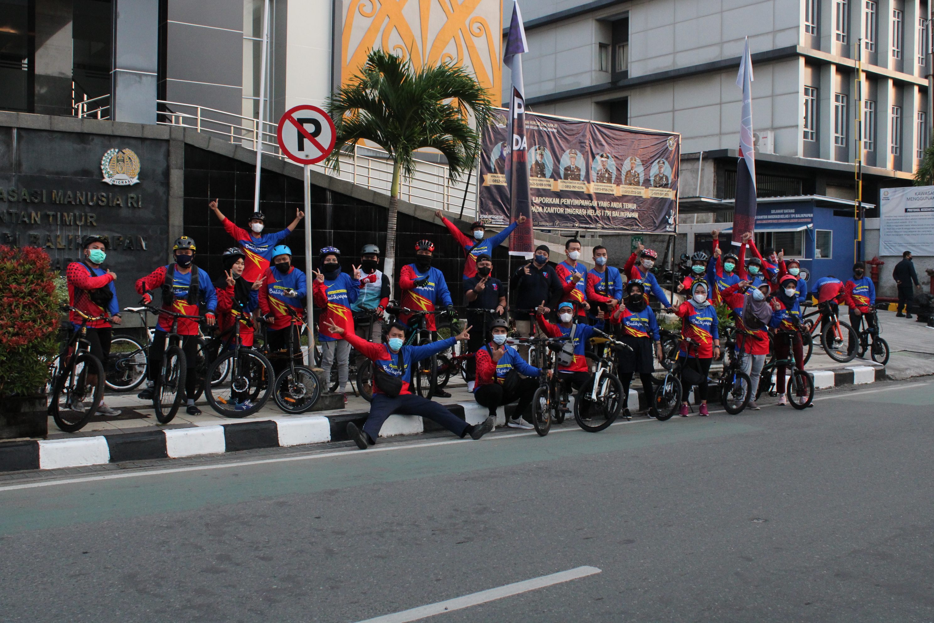 Gowes Bersama Kanim Balikpapan Dalam Rangka HBI Ke-72, “Satu Sepeda, Sejuta Sahabat”