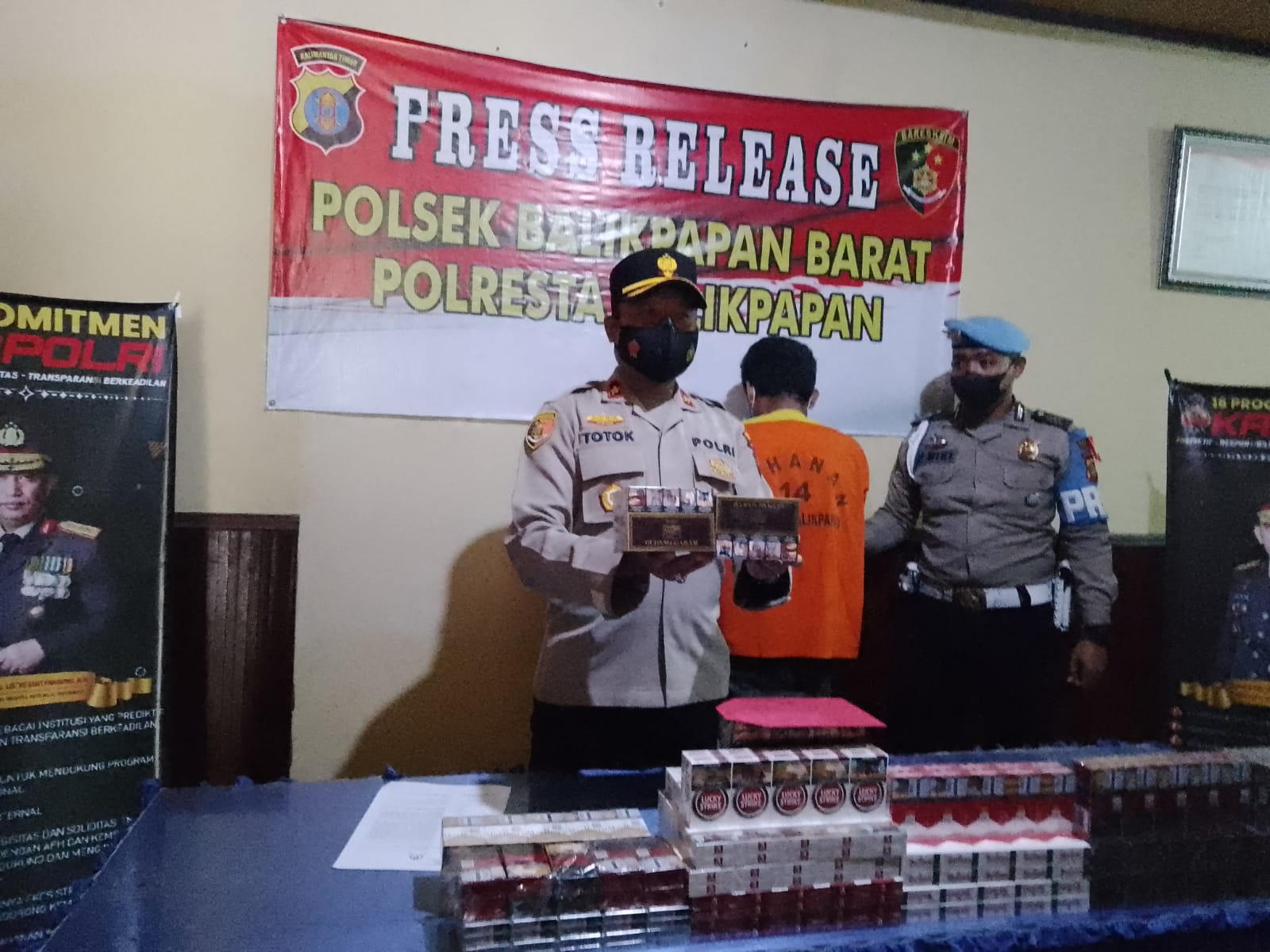 Sempat Viral Di Sosmed, Polsek Balikpapan Barat Ciduk Pelaku Pencurian 1 Karung Rokok 