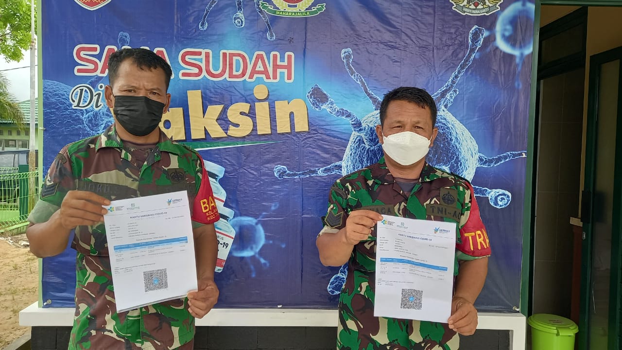 Prajurit Kodim 0907/Trk Jalani Vaksinasi Dosis 3, Vaksin Booster