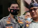 Karo Penmas Divisi Humas Polri, Brigjen Ahmad Ramadhan, membacakan hasil pemeriksaan terhadap Edy Mulyadi yang menetapkannya menjadi Tersangka, Senin (31/1/2022).Foto : HO.