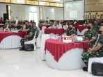 Jajaran Kodam VI/Mulawarman mulai menerima sosialisasi Undang-Undang  Nomor 23 Tahun 2019 tentang  Pengelolaan Sumber Daya Nasional untuk Pertahanan Negara dari Kementerian Pertahanan Republik Indonesia melalui Dirjen Pothan pada hari Rabu (16/2/2022) di aula Makodam VI/Mlw. Foto: HO/Pendam VI/Mlw.