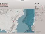 Titik gempa Bumi Berdasarkan Info BMKG. Foto: Ist
