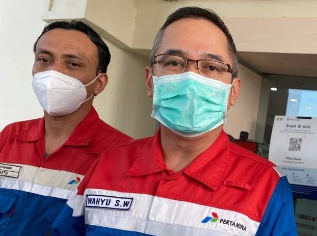 General Manager RU V Balikpapan Wahyu Sulistyo Wibowo saat Diwawancarai awak Media. Foto: BorneoFlash.com/Niken.