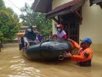 Banjir yang terjadi di Kota Balikpapan akibat curah hujan lebat dengan durasi lama mengguyur Kota Balikpapan. Foto: Ist.