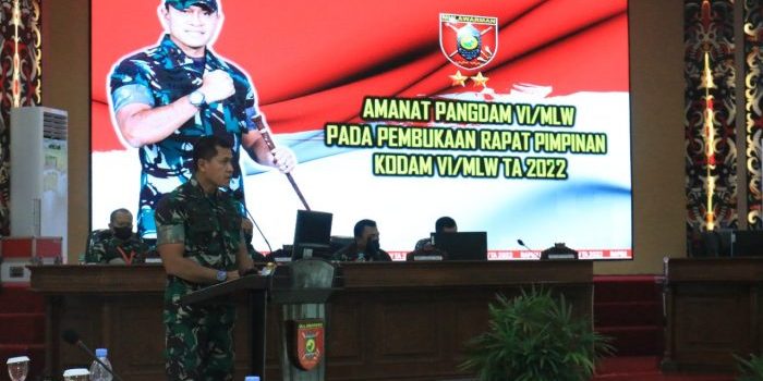 Pangdam Buka Rapim Kodam VI/Mlw Tahun 2022  