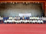 Para peserta pelatihan saat berfoto bersama saat acara penutupan pelatihan Pendidikan Dasar (Latdiksar) Satuan Pengamanan (Satpam) Gada Pratama angkatan ke-2 tahun 2022. Foto: HO.