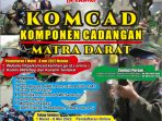 Poster Pendaftraran Personel Komponen Cadangan (Komcad). Foto: HO/Kodim 0905/Balikpapan.