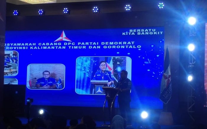 DPD Demokrat Provinsi Kalimantan Timur menyelenggarakan Muscab DPC Demokrat Se Kalimantan Timur yang diselenggarakan di Hotel Platinum Balikpapan, Kamis (31/3/2022) malam. Foto: BorneoFlash.com/Niken.