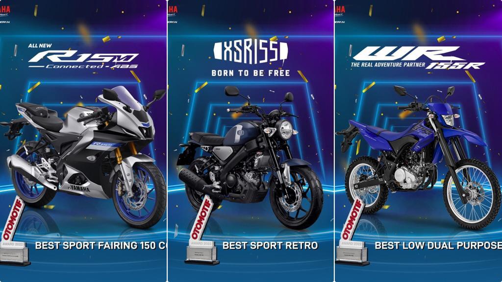 Kolase: Deretan produk segmen sport Yamaha kembali meraih pencapaian cemerlang dengan tiga penghargaan dari Otomotif Award 2022. 