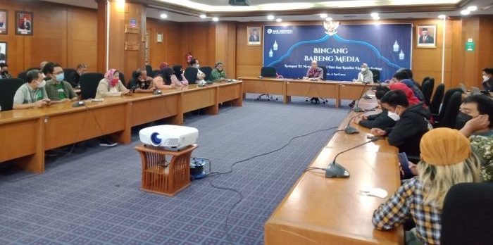 Kpw Bank Indonesia Cabang Balikpapan menggelar bincang bareng media, untuk menyampaikan kesiapan Bank Indonesia menyambut Idul Fitri dan Kondisi Ekonomi Terkini yang berlangsung di Kantor Kpw Bank Indonesia Cabang Balikpapan, Kamis (21/4/2022). Foto: BorneoFlash.com/Niken.