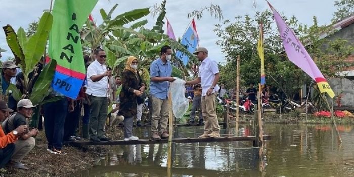 PT Pertamina Hulu Kalimantan Timur (PHKT) menjalankan program CSR unggulan Randu Pesona, yaitu program Reintensifikasi Perikanan Terpadu dengan Pengolahan Sampah Organik dan Mina Padi. Foto: HO/PHKT.