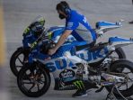 Tim Suzuki memilih bungkam soal rumor kemundurannya dari MotoGP, suasana di paddock Suzuki tidak bergairah saat tes di Sirkuit Jerez, Senin (2/5/2022).
