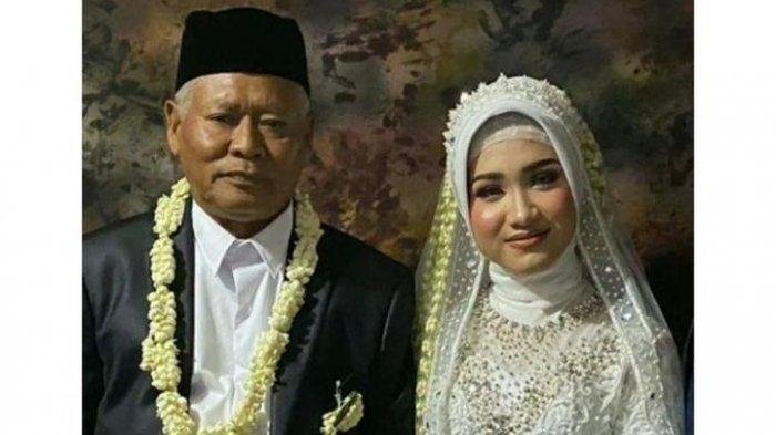 Jagat Media sosial dihebohkan oleh seorang Kakek 61 tahun yang menikahi gadis 19 tahun. Foto: Ist.