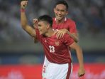 Rachmat Irianto berhasil mencetak gol ke gawang Kuwait Pada menit ke 46'. Foto: pssi.org