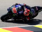 Fabio Quartararo berhasil menjuarai seri MotoGP Jerman di Sirkuit Sachsenring, Hohenstein-Ernstthal, Jerman, Minggu (19/6/2022). Foto: REUTERS/Lisi Niesner.