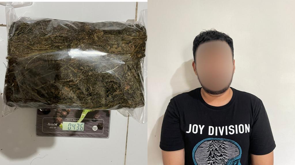 Seorang Pria Beserta Ganja Seberat 436 Gram Berhasil Diamankan Personel Ditresnarkoba Polda Kaltim  