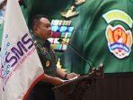 Kepala Staf Angkatan Darat (KASAD) Jenderal TNI Dudung Abdurachman saat memberi kata sambutan dalam acara Rapat Pimpinan Nasional (Rapimnas) Serikat Media Siber Indonesia (SMSI) tahun 2021 di Markas Besar Angkatan Darat, Jalan Veteran Jakarta, Kamis (21/7/2021) pagi. Foto: HO/SMSI Pusat.