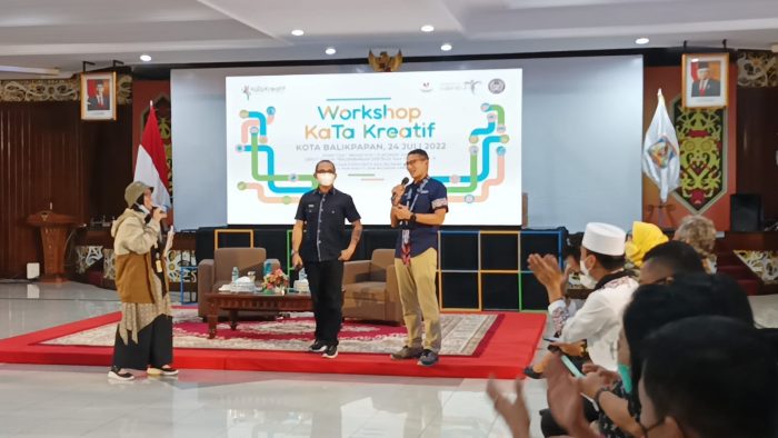 Menparekraf Sandiaga Salahuddin Uno, menghadiri Workshop KaTa Kreatif Balikpapan di Auditorium Balai Kota Balikpapan, Minggu (24/7/2022). Foto: BorneoFlash.com/Niken.