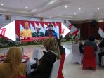 Presiden RI Joko Widodo dengan menggunakan pakaian adat khas Provinsi Bangka Belitung menyampaikan pidato Kenegaraan, di Gedung Parlemen Senayan, Jakarta, Selasa (16/8/2022). (Foto:BorneoFlash.Com/Niken).