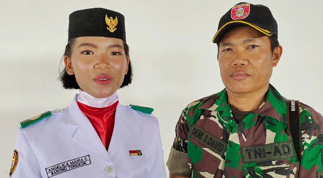 Punya Darah Keturunan TNI AD, Angelica Maria Cristina Anggota Paskibraka di Kubar Terinspirasi Jiwa Korsa Sang Ayah   