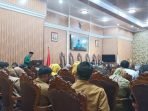Rapat paripurna DPRD Balikpapan dengan Pemkot Balikpapan di Ruang Rapat Paripurna DPRD Balikpapan, Selasa (13/9/2022). Foto: BorneoFlash.com/Niken.