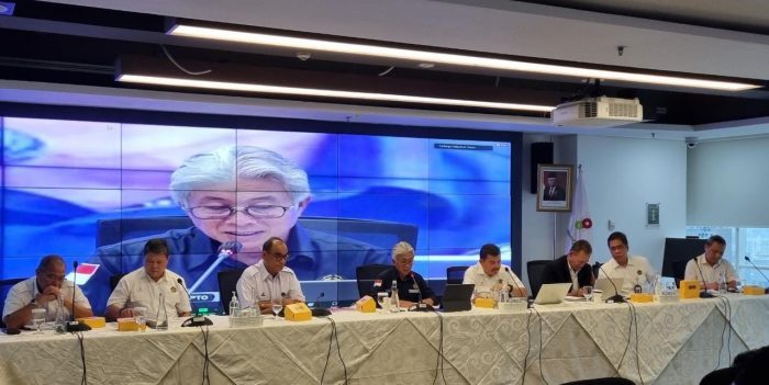 Satuan Kerja Khusus Pelaksana Kegiatan Usaha Hulu Minyak dan Gas Bumi (SKK Migas) pada kegiatan konferensi pers triwulan ketiga tahun 2022 di Jakarta (17/10/2022). Foto: BorneoFlash.com/Ist.