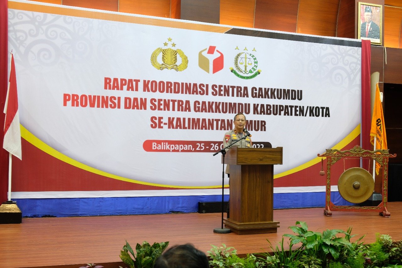 Wakapolda Kaltim Hadiri Rakor Sentra Gakkumdu Se-Provinsi Kaltim  