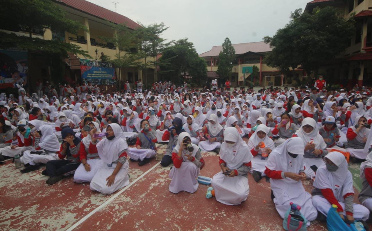 Siswa SMPN 1 Balikpapan Foto: Niken/BorneoFlash.com