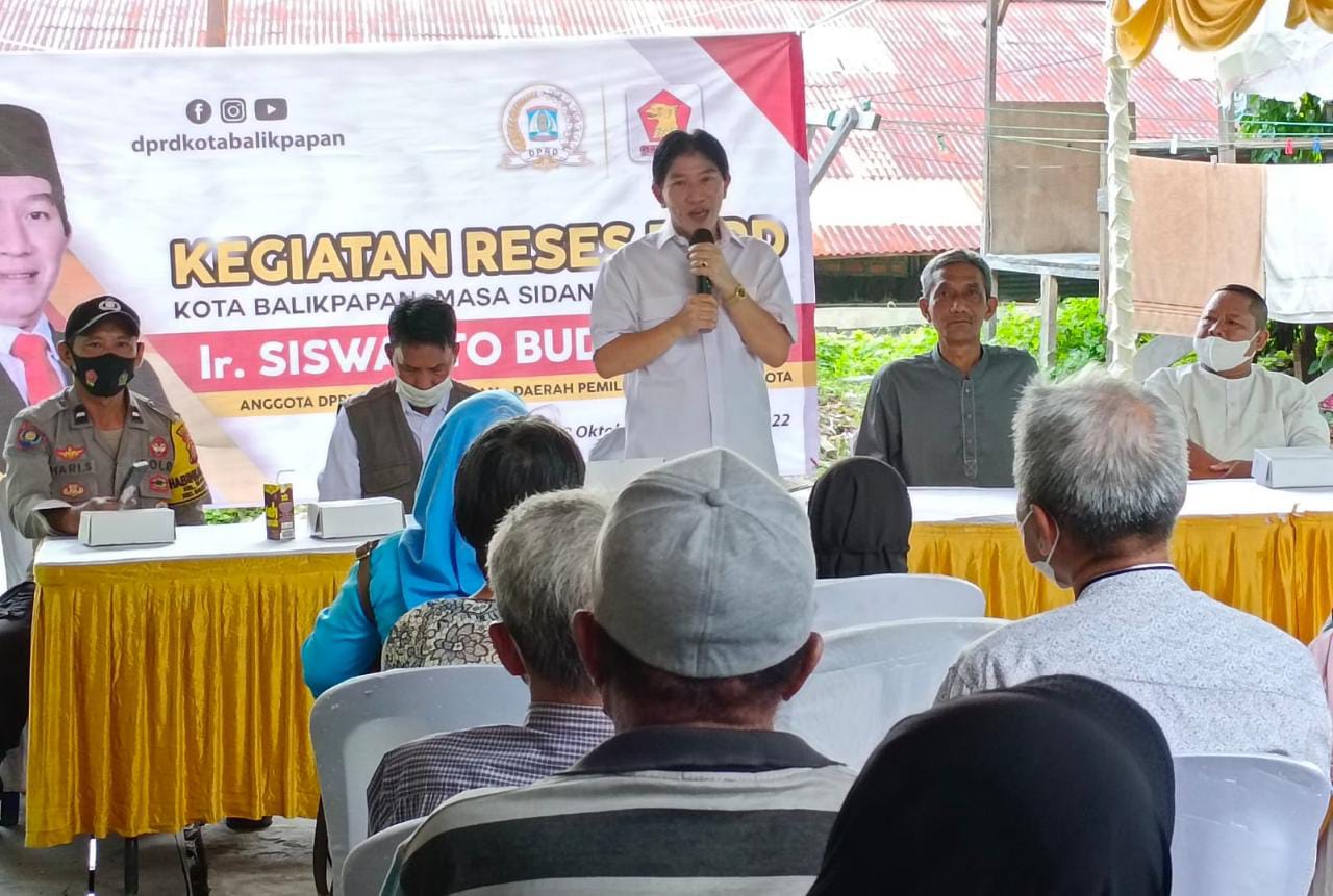 Reses Siswanto di RT 30 Kelurahan Telaga Sari Akan Perbaiki Drainase 