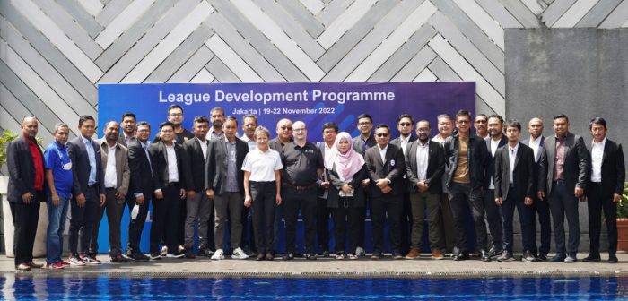 PSSI berkolaborasi dengan UEFA menggelar acara UEFA Assist yang bertema League Development Program (LDP) terkait pengembangan liga dan workshop peningkatan kapasitas klub di Hotel Century, Jakarta 19-22 November 2022. Foto: HO/pssi.org.