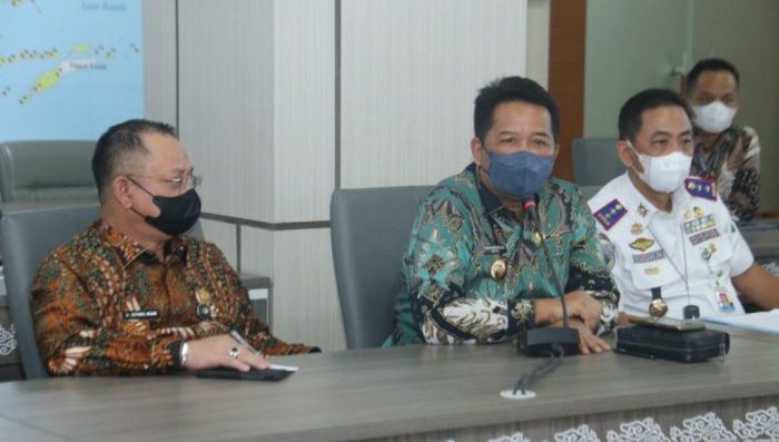Bupati Mahakam Ulu (Mahulu) Bonifasius Belawan Geh, beserta jajaran dan sejumlah pejabat tinggi di lingkungan Pemerintah Provinsi Kalimantan Timur memenuhi undangan audiensi dari Kementerian Perhubungan (Kemenhub), Senin (21/11/ 2022). Foto: HO.