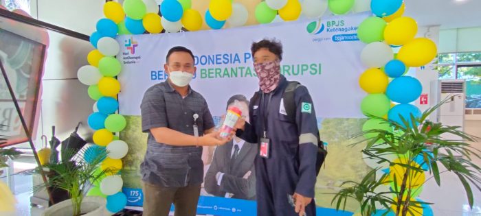 BPJS Ketenagakerjaan Cabang Balikpapan yang menyediakan wadah untuk menampung aspirasi masyarakat terkait pemberantasan korupsi di Hari Antikorupsi Sedunia (HAKORDIA) pada Jumat, 9 Desember 2022. Foto: HO.