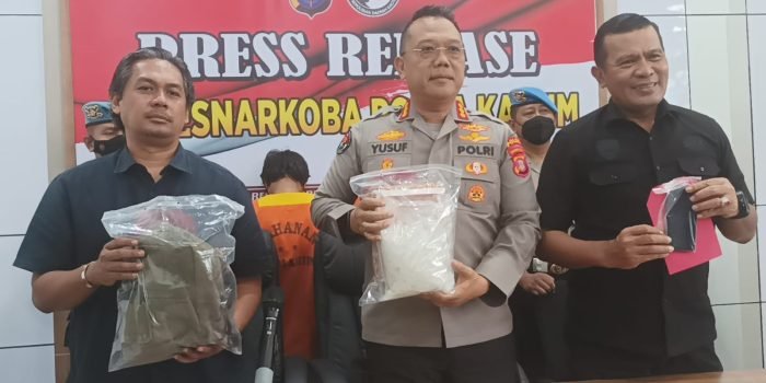 Gagalkan Peredaran 1.508 Gram Sabu, Dit Resnarkoba Polda Kaltim Gelar Press Release 